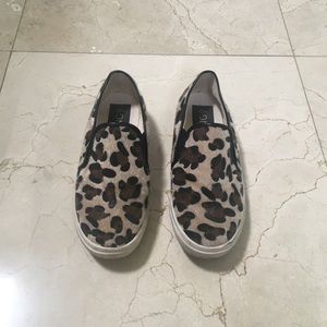 FAUX SUEDE LEOPARD SLIP-ON SNEAKERS (SIZE 38)
